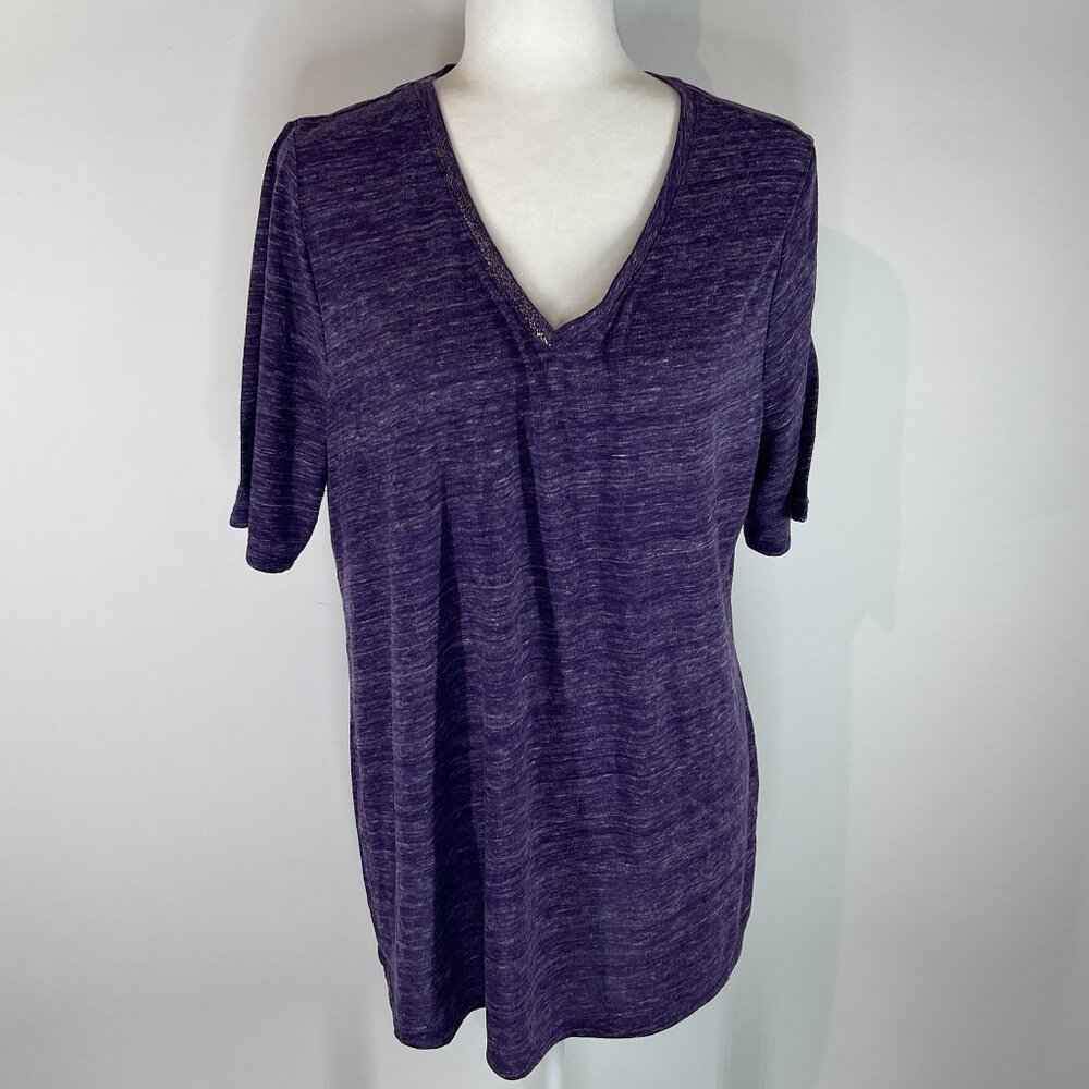 Lane Bryant Purple T-shirt with Gold Accents size 14/16